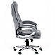 Офісне крісло м'яке сірого кольору з підлокітниками Lordos grey оббивка тканина Special4You, фото 3
