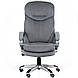 Офісне крісло м'яке сірого кольору з підлокітниками Lordos grey оббивка тканина Special4You, фото 2