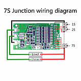 Універсальна плата захисту PCM / BMS 6-13S 25A 3.7-4.2V (Контролер заряду/розряду) 18650 6S 7S 9S 10S 11S, фото 7