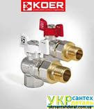 Кран з американкою кутовий 3/4" PN40 Ду 20 Koer (Чехія), фото 4