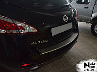 Накладка на бампер с загибом для Nissan Murano II (2008-2014)