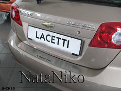 Накладка на бампер з загином Chevrolet LACETTI хетчбек з 2004-