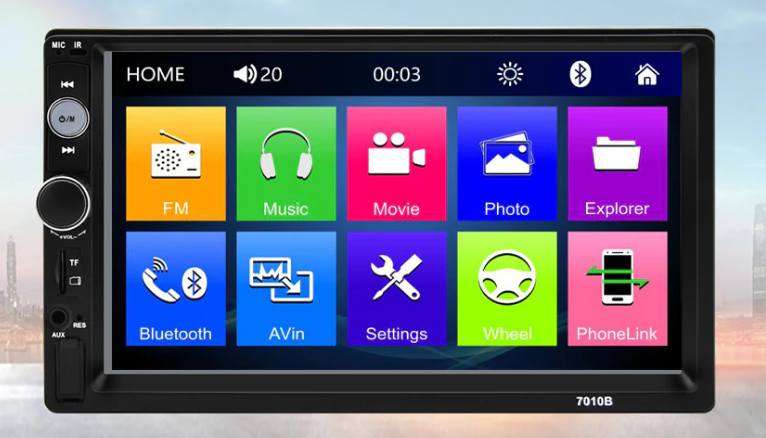 Автомагнітола 2 Din екран 7"сенсор + Bluetooth, USB,магнітола