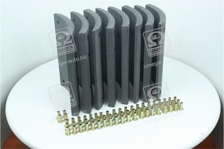 Накладка гальмівна 410х223 стандарт MAN F90, F2000, TGA, MB ACTROS (RIDER), фото 1