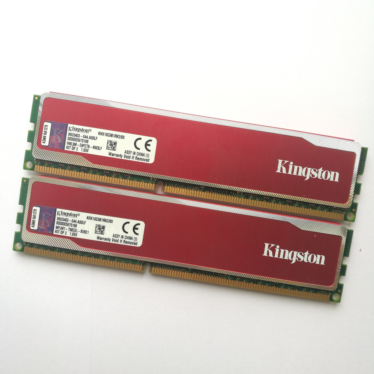 Ігрова оперативна пам'ять Kingston DDR3 8 Gb (2*4 Gb) KIT of 2 1600MHz PC3 12800U CL9 (KHX16C9B1RK2/8X) Б/В