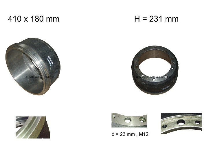932200 Барабан тормозной передний MAN TGA/TGS/TGX, L2000/LE (пр-во Techno Brake), фото 1