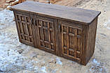 Комод із масиву сосни під старовину з декорованими фасадами, фото 2