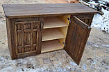 Комод із масиву сосни під старовину з декорованими фасадами, фото 4