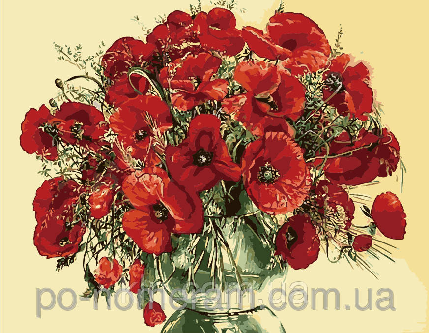 Картина за номерами Menglei Червоні маки MG1076 40 х 50 см, фото 1