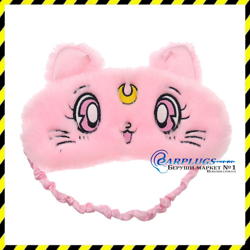 Дизайнерська маска для сну Silenta Moon Cat, рожева.