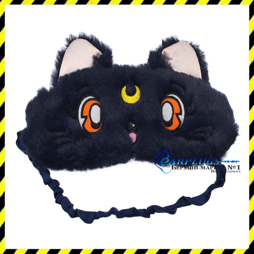 Дизайнерська маска для сну Silenta Moon Cat, чорна.