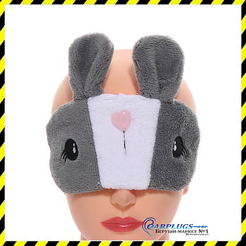 Маска для сну Silenta Кролик із гелевою вкладкою. Grey
