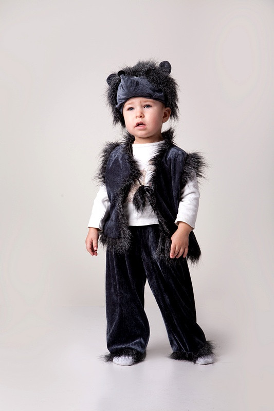 Дитячий карнавальний костюм Їжачок сірий, зріст 104-116 см