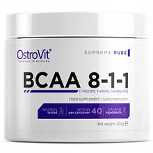 Амінокислоти OstroVit BCAA 8-1-1 200 g (апельсин, лимон, чисті)