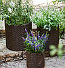 Набір горщиків для квітів Keter Cylinder Planter Set, коричневий, фото 7