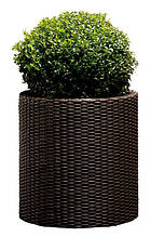 Горщик для квітів Keter 39 л. Cylinder Planter Large, коричневий