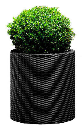 Горщик для квітів Keter 39 л. Cylinder Planter Large, сірий, фото 2