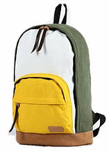 Рюкзак міський Flying Birds зелений з жовтим кишенею