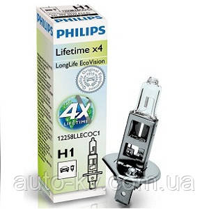 Лампа галогенна Н1 Philips PS 12258 LLECO C1 (Long Life EcoVision) 12 V 55 W