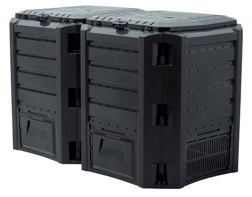 Компостер садовий PROSPERPLAST MODULE COMPOGREEN 800 л, чорний, фото 1