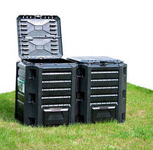 Компостер садовий PROSPERPLAST MODULE COMPOGREEN 800 л, чорний, фото 6