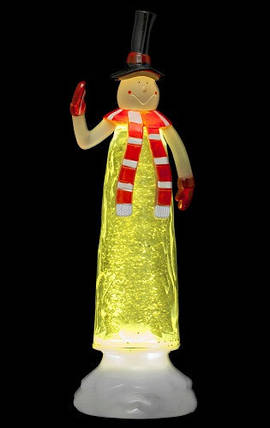 Фігурка декоративна "Сніговик", 12*9*27 см., "Luca Lighting", мультикольоровий, фото 4