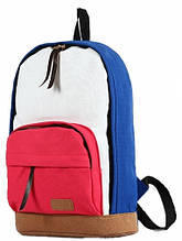 Рюкзак міський Flying Birds синій з червоним кишенею