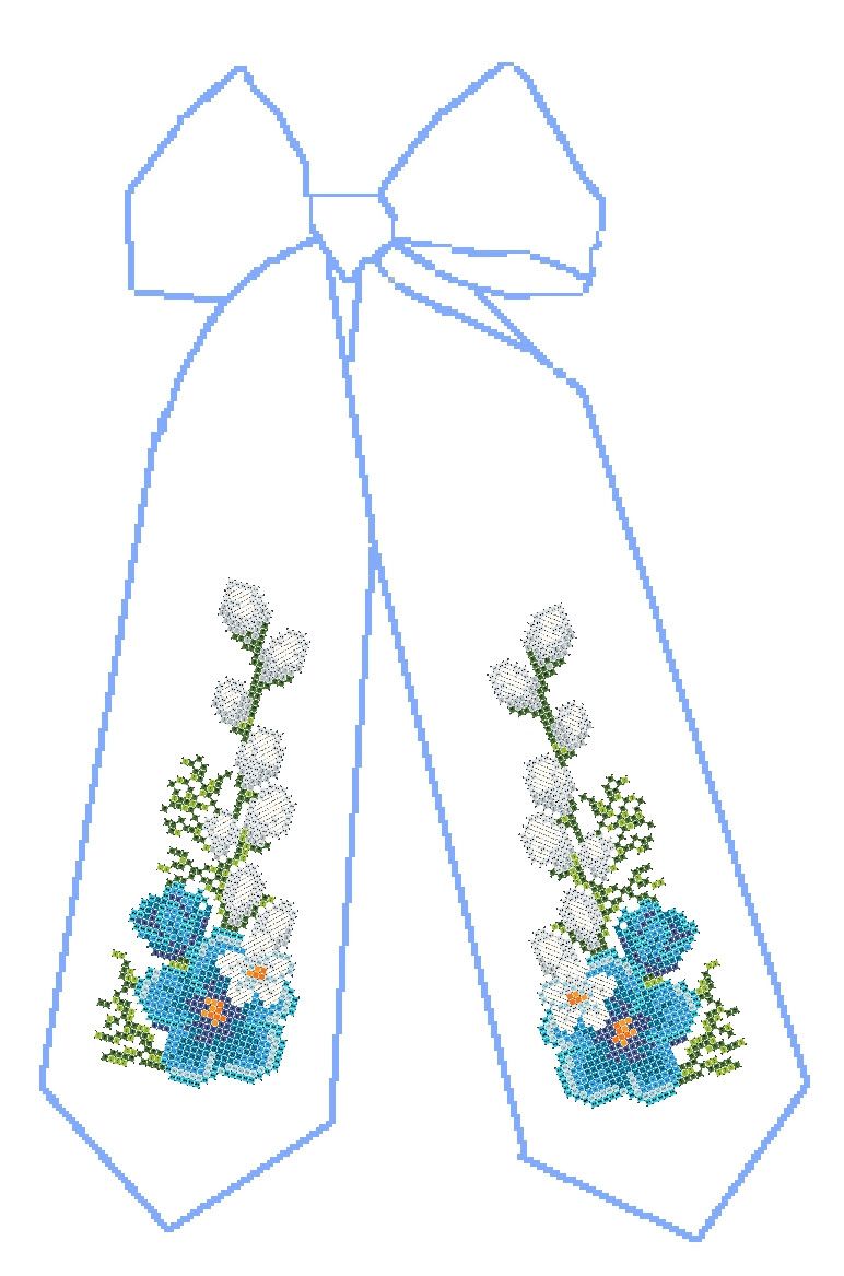 Б-021. Схема для вишивки бісером Великодній бант.
