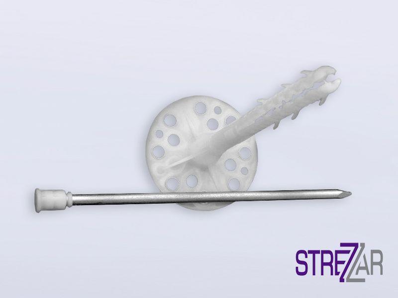 Дюбель 10*140*90 STREZZAR з металевим цвяхом і термозаглушкою 50шт