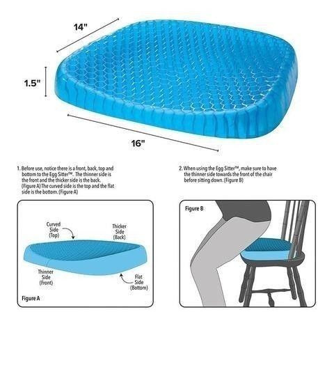 Подушка Ортопедическая на Стул Egg Sitter - Гелевая Подушка на Сиденье ...