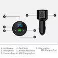 Bluetooth FM модулятор + Гучний зв'язок + Вольтметр + Зарядний 2XUSB, фото 6