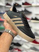 Чоловічі кросівки Adidas Samba Black&Brown/чорний-коричневий, фото 5