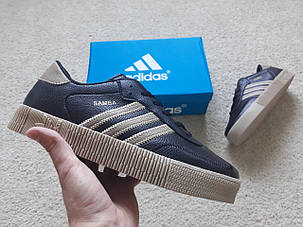 Чоловічі кросівки Adidas Samba Black&Brown/чорний-коричневий, фото 3
