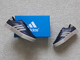 Чоловічі кросівки Adidas Samba Black&Brown/чорний-коричневий, фото 4