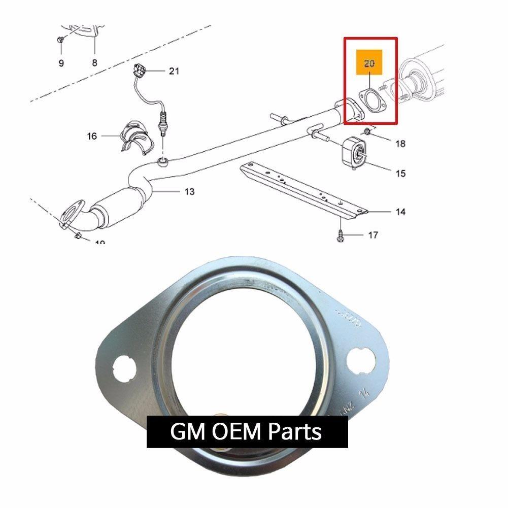 Прокладка передньої труби глушника GM 13229871 A13DTE A14XEL A14XER A16XER A18XER OPEL Astra-J Insignia