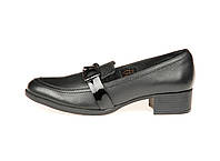 Кожаные женские туфли на низком широком каблуке повседневные удобные комфорт весна осень 36 размер Mida 210050