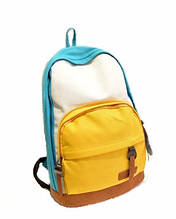 Рюкзак міський Flying Birds блакитний з жовтим кишенею