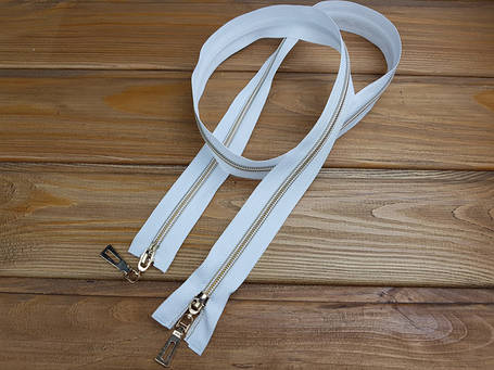 Спіральна блискавка під метал двостороння Silver