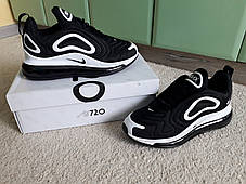 Чоловічі кросівки Nike Air Max 720 Black/White чорні білі, фото 3