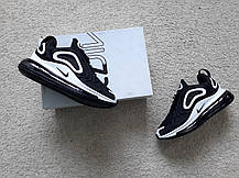 Чоловічі кросівки Nike Air Max 720 Black/White чорні білі, фото 6