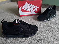 Чоловічі кросівки Nike Air Max 720 All Black чорні, фото 2