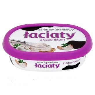 Сир Laciaty cream cheese часниковий (135 г)