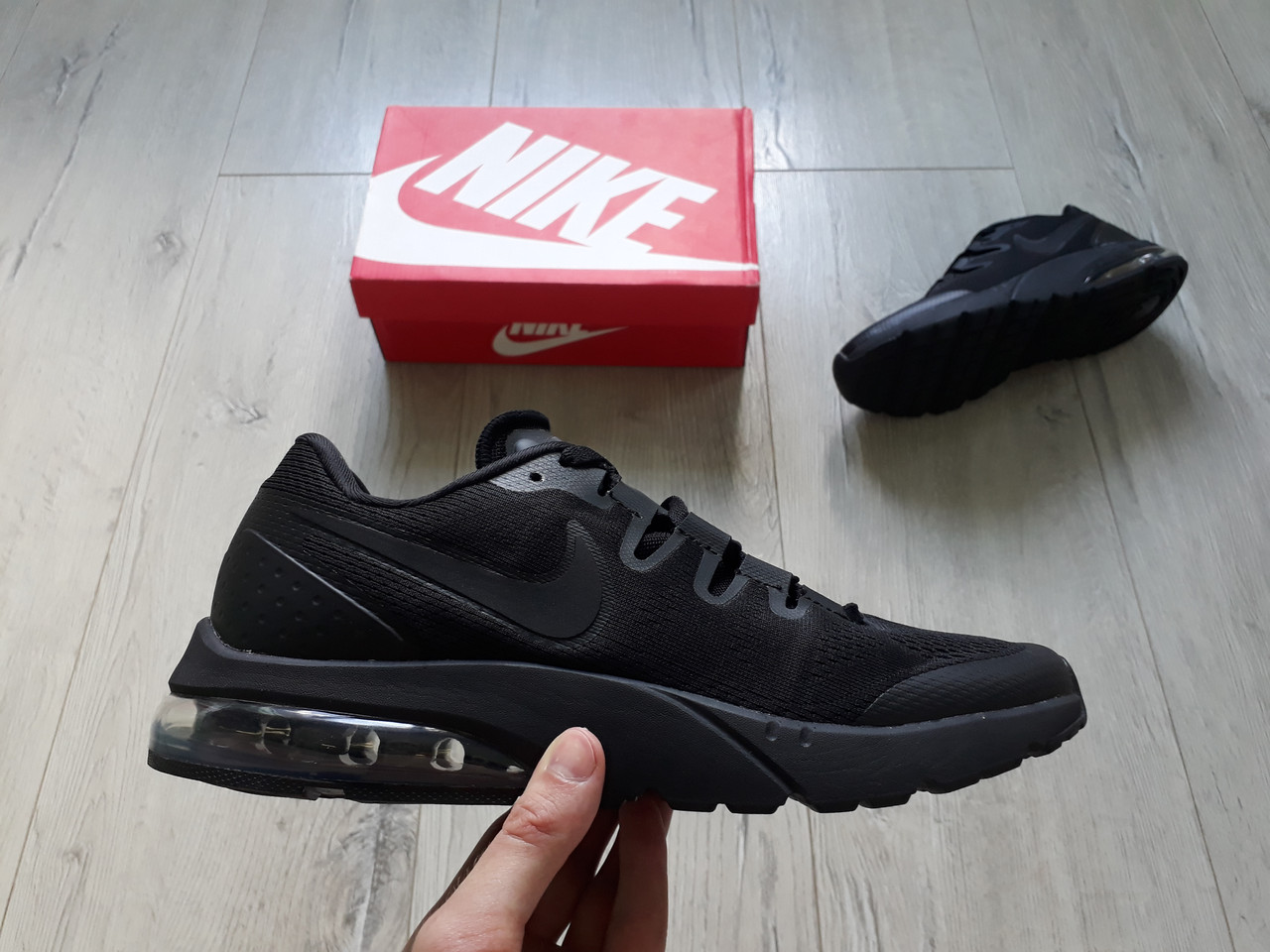 Чоловічі кросівки Nike Air Max All Black чорні ексклюзив