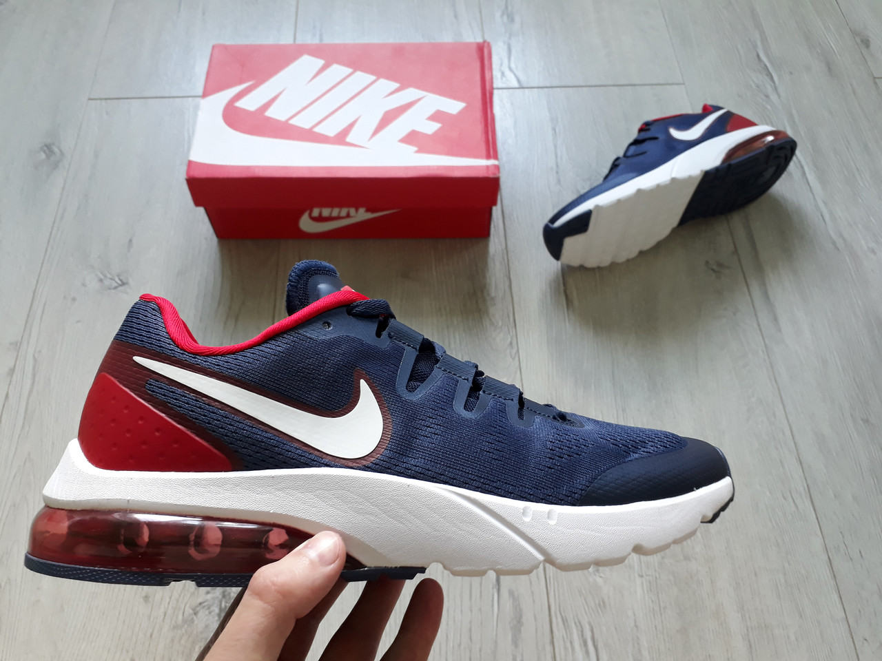 Чоловічі кросівки Nike Air Max Blue/Red сині з червоним ексклюзивом