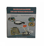 Третя рука для пайки MG16126-A (ZD-126-2) тримач для плат з підставкою для паяльника і підсвічуванням, фото 9