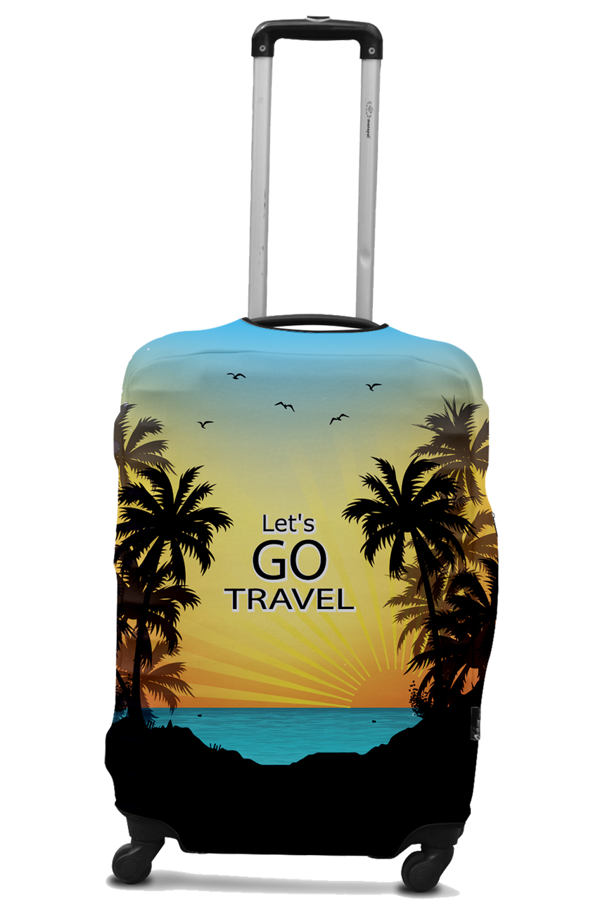 Чохол для валізи Coverbag Lets Go L принт 0426, фото 1