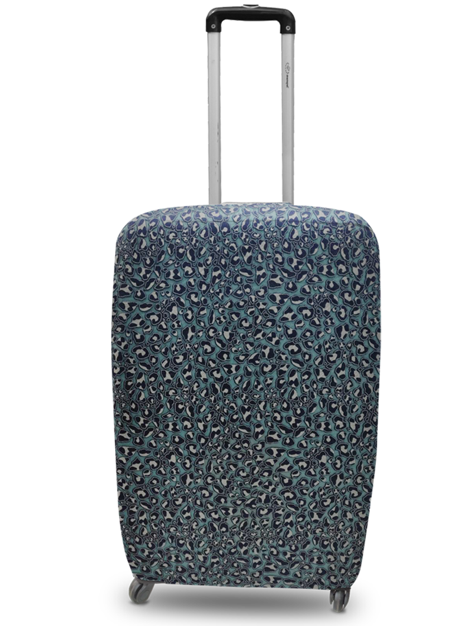 Чохол для валізи Coverbag неопрен L жаккард камені бірюза