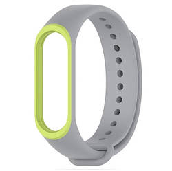 Силіконовий ремінець для фітнес-браслета Xiaomi Mi Band 4 - Grey&Green