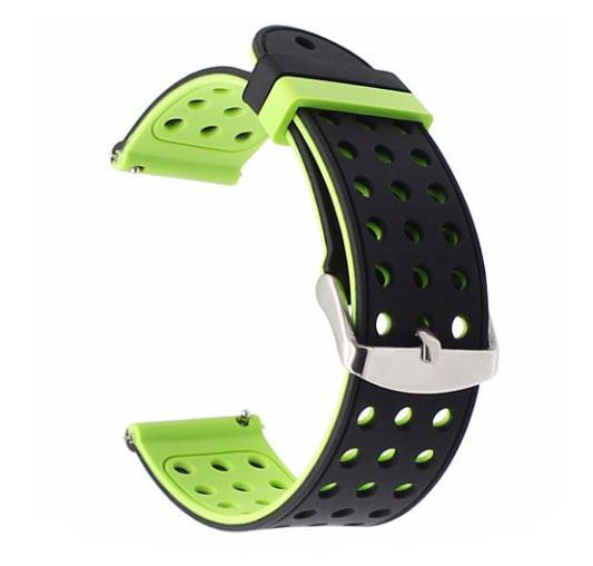 Подвійний ремінець з перфорацією для годинника Xiaomi Huami Amazfit SportWatch 2/Amazfit Stratos - Black&Green