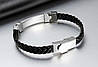 Чоловічий шкіряний браслет Primo Steel Rope - Black, фото 4